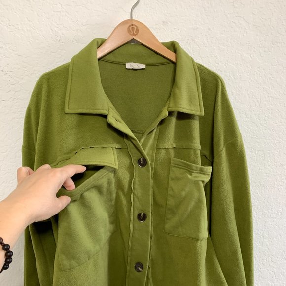 La Miel Matilda Jacket Oversized Lightweight Jacket Button Up Front Womens Small - Picture 4 of 13